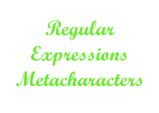 Regular Expression basics